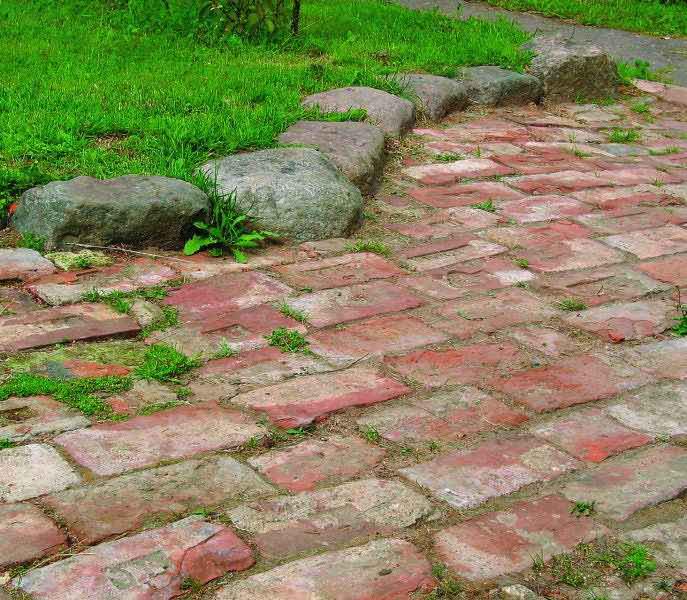 Как сделать дорожки из кирпича Как сделать дорожки из кирпича